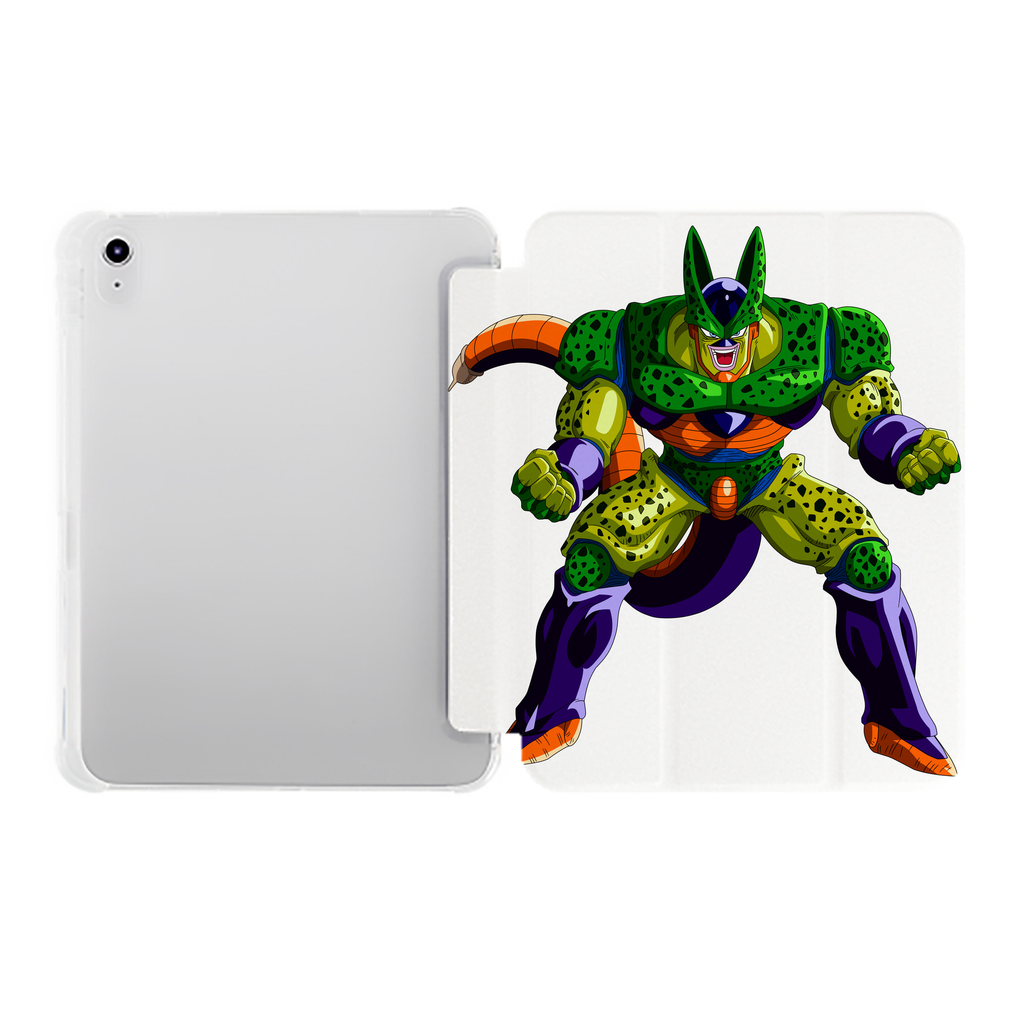（画像用） ドラゴンボール セル DRAGON BALL Cell IPad ケース ペン収納付き 三つ折りスタンド PUレザー×シリコン 対応機種9.5/10.5/10.9インチ